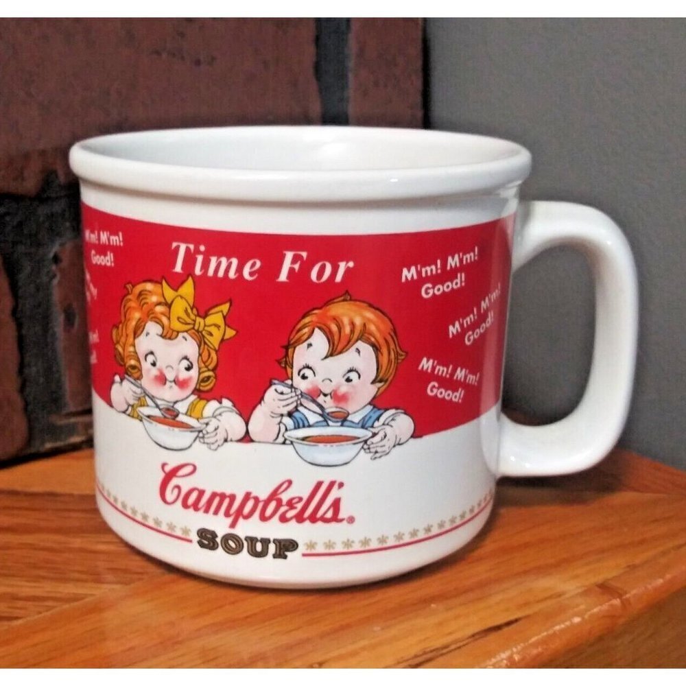 Campbell's Soup Coffee Mug Cup 1993 Westwood Tending Garden M'm! M'm! Good! EUC
